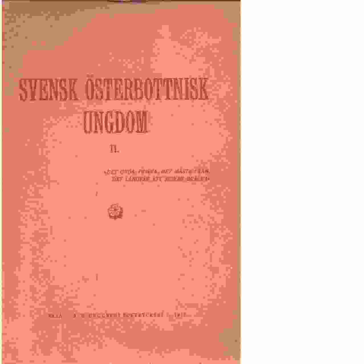 Svensk österbottnisk ungdom - Red.
