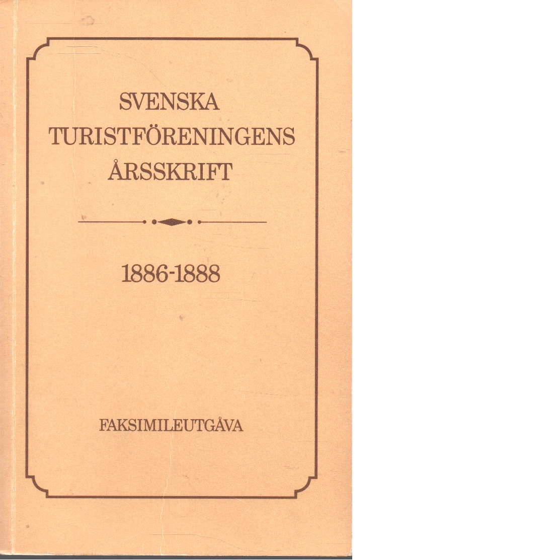 Svenska turistföreningens årsskrift. 1886-1888 - Red.